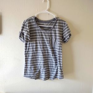 Ana striped tee with sleeve details size S